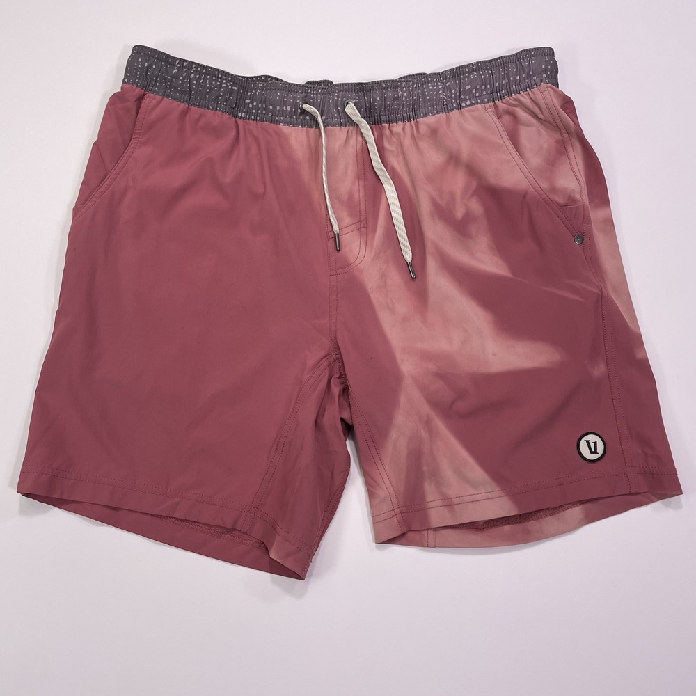 Vuori Kore Shorts 7" Lined Men's Size XL Pink Athletic Drawstring Athletic Faded